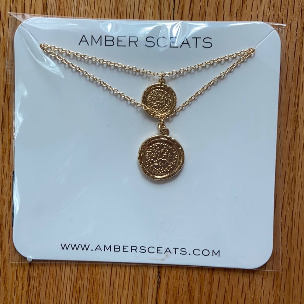 Amber Sceats double coin necklace